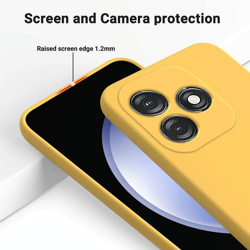 For Tecno Spark 20 Solid Color Liquid Silicone Dropproof Full Coverage Protective Case(Yellow)