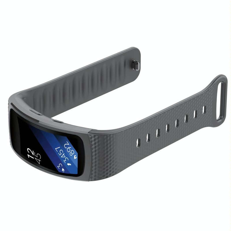 For Samsung Gear Fit2 Pro Silicone Watch Band, Size:S(Grey)