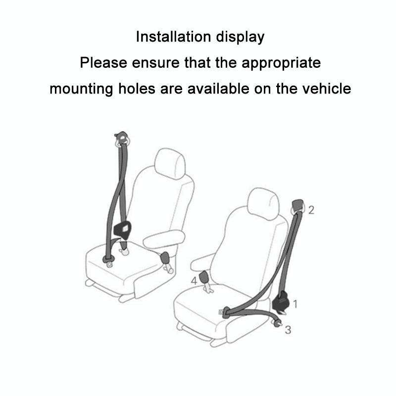 Universal 3-point Car Retrofit Seat Belt With Emergency Locking(Iron Buckle)