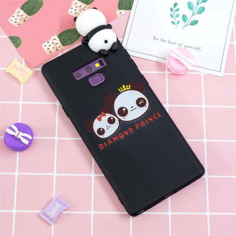 For Galaxy Note 9 Shockproof Cartoon TPU Protective Case(Two Pandas)
