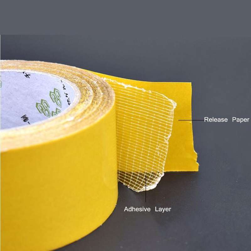20mmx50 m Double-sided Fiberglass Grid Sticky Adhesive Fiber Transparent Mesh Tape
