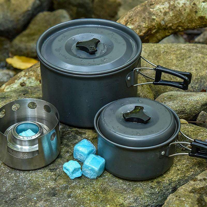 AOTU AT6387 Outdoor Portable Camping Windproof Alcohol Stove with Cover