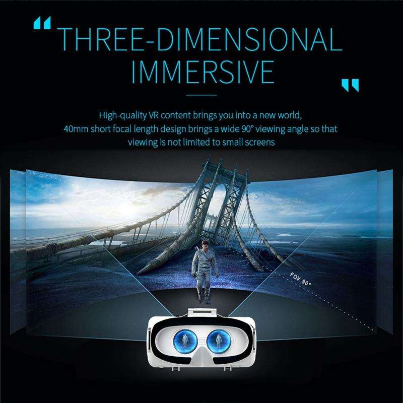 VR SHINECON G06E Virtual Reality 3D Video Glasses Suitable for 4.7 inch - 6.1 inch Smartphone wit...