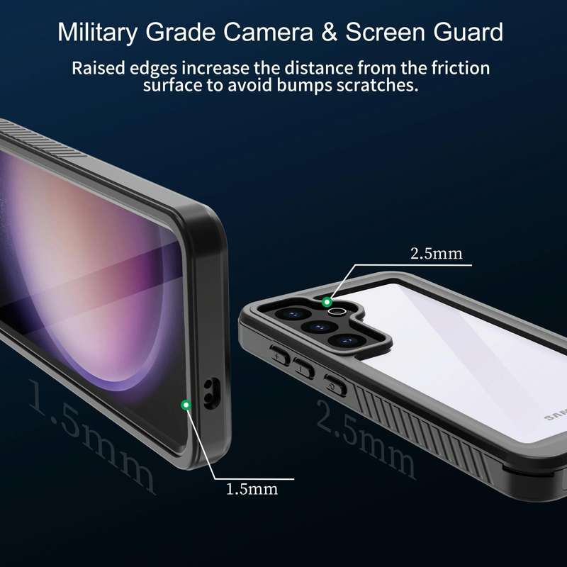 For Samsung Galaxy S24 5G RedPepper IP68 Waterproof Phone Case(Black)