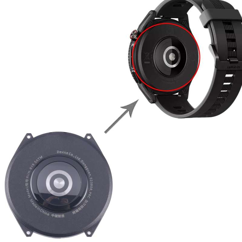 For Huawei Watch GT Runner 46mm Original Rear Housing Cover(Black)