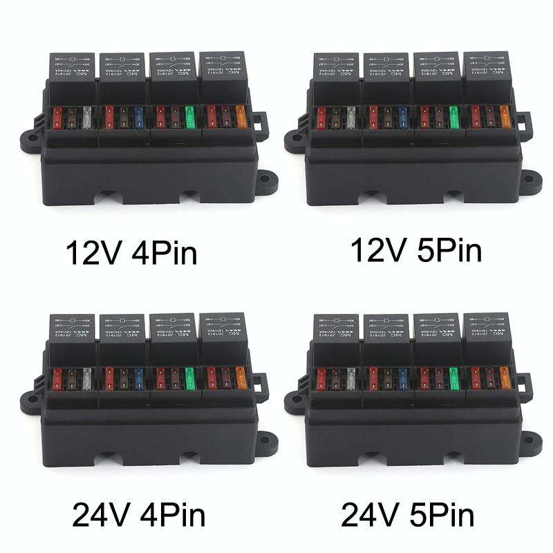 TF008-10 12V 5Pin Relay Car RV Radiography Sound Modified Electromagnetic Insurance Box