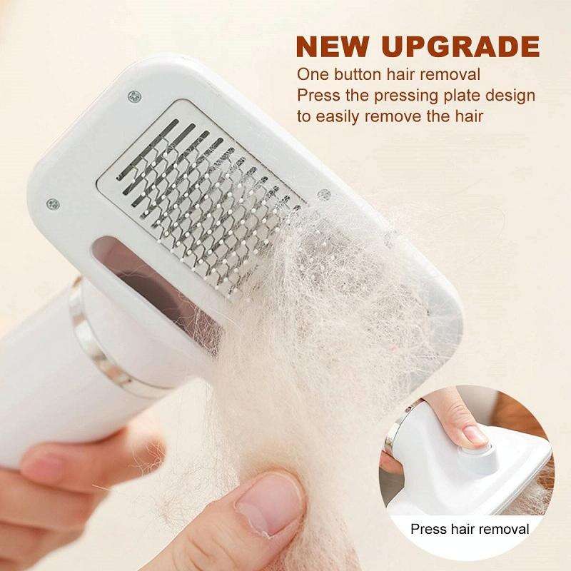 Pet Electric Comb Cat And Dog Brushing Cleaning Hair Dryer, Specification: UK Plug(3 Generation 8...