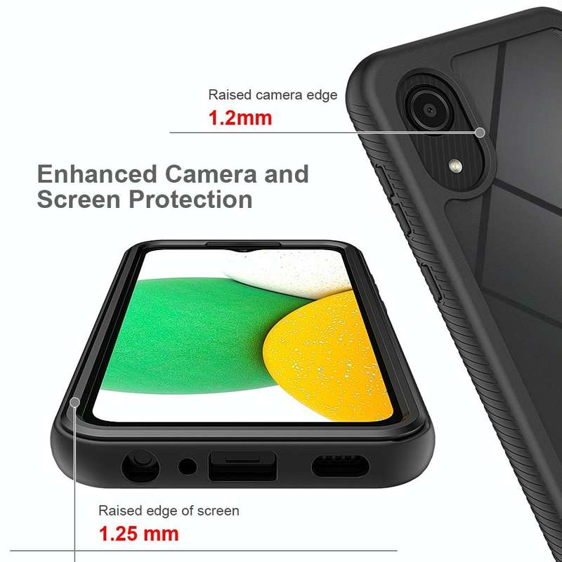 For Samsung Galaxy A03 Core Starry Sky Solid Color Series Shockproof PC + TPU Phone Case(Black)