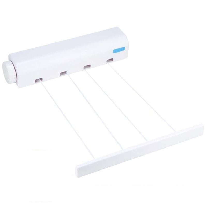 Spring Automatic Retractable Clothesline Drying Rack Towel Rack,Style: Four Wired