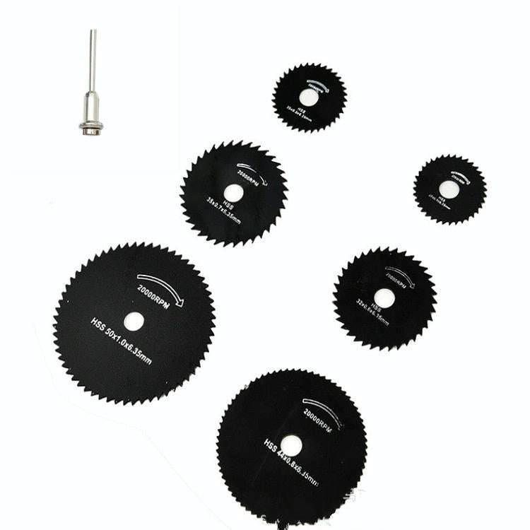 7 PCS/Set Electric Grinder Saw Blade High Speed Steel Saw Blade Woodworking Saw Blade High Speed ...