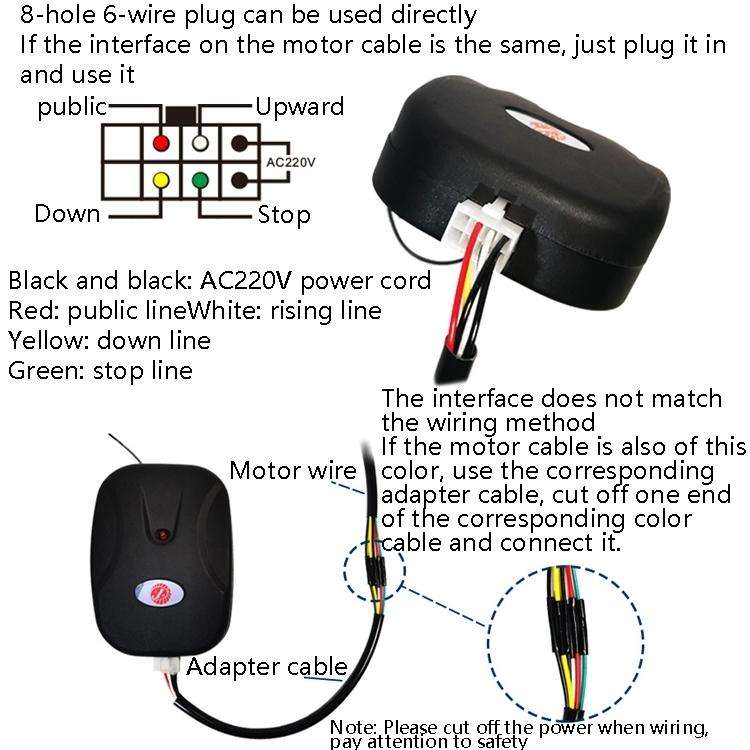 Electric Garage Door Controller Rolling Door Roll Gate Remote Control Plug-Chain Motor Receiver w...
