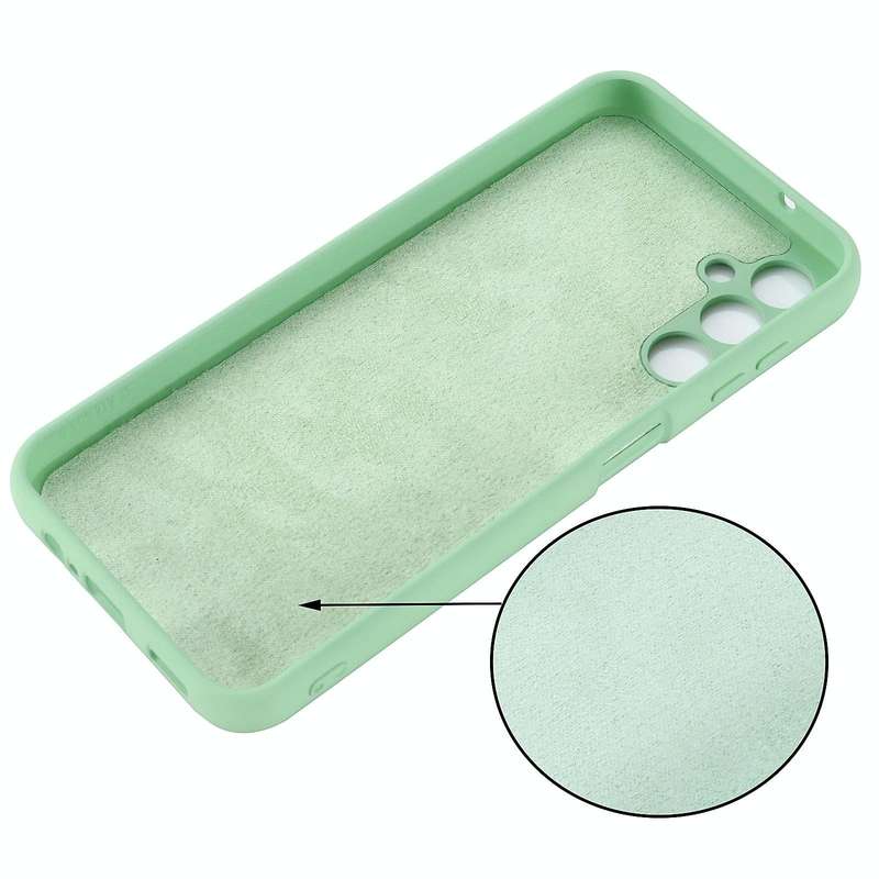 For Samsung Galaxy A14 5G Solid Color Liquid Silicone Shockproof Full Coverage Phone Case(Green)