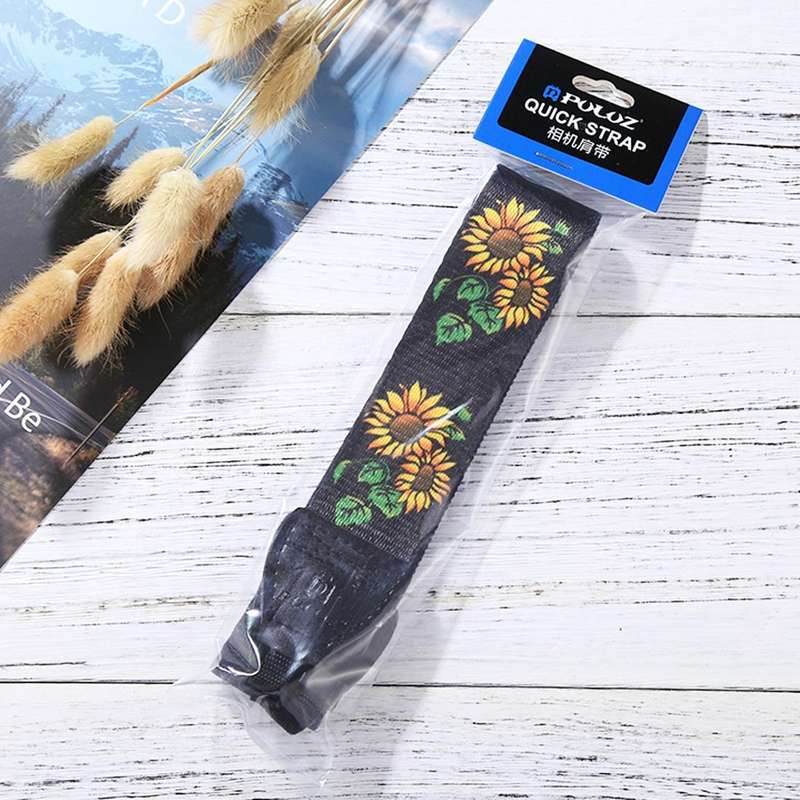 PULUZ Retro Ethnic Style Multi-color Series Sunflower Shoulder Neck Strap Camera Strap for SLR / ...