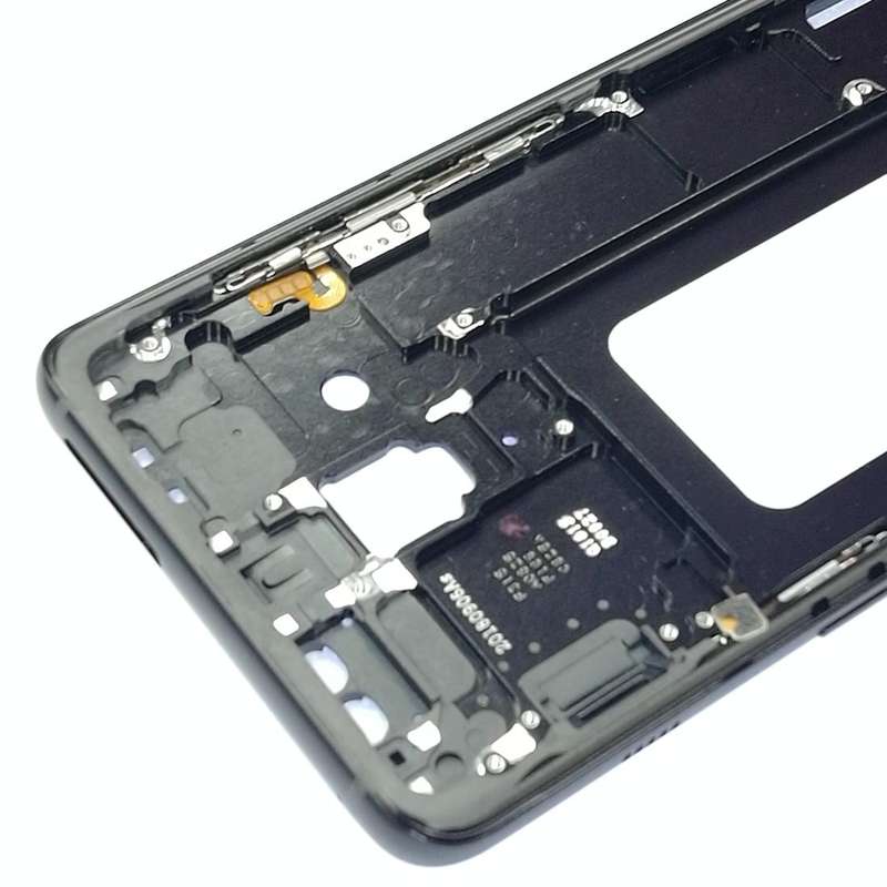 For Galaxy A8+ (2018), A730F, A730F/DS Front Housing LCD Frame Bezel Plate (Black)