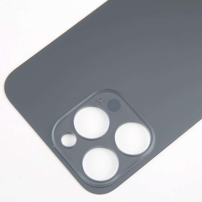 For iPhone 15 Pro Glass Battery Back Cover(Black)