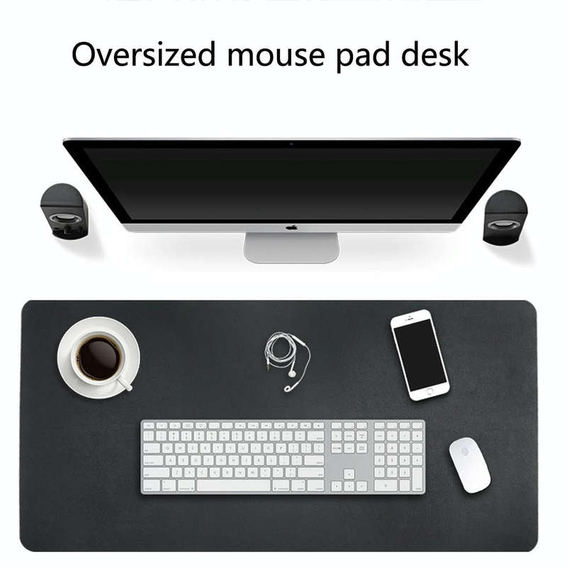 Multifunction Business Double Sided PU Leather Mouse Pad Keyboard Pad Table Mat Computer Desk Mat...