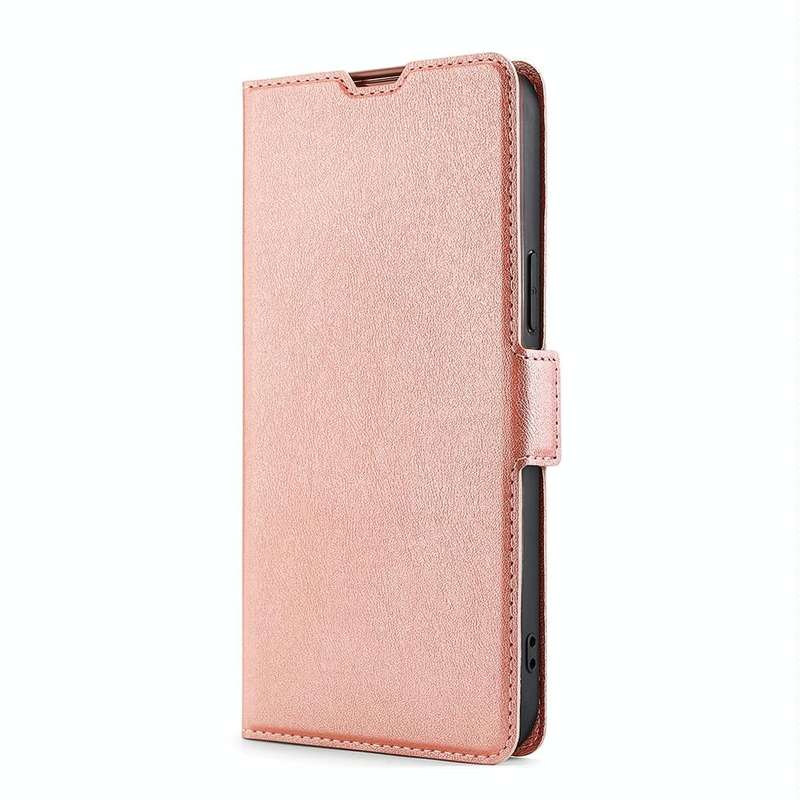 For OPPO Reno 5G Ultra-thin Voltage Side Buckle PU + TPU Leather Phone Case(Rose Gold)