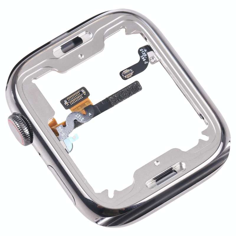 For Apple Watch Series 7 45mm Stainless Steel Middle Frame Bezel Plate with Loudspeaker / Power /...