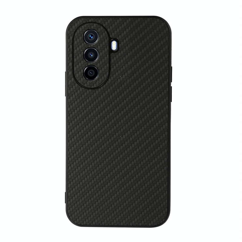 For Huawei Enjoy 50 China/nova Y70 4G Global/nova Y70 Plus Fine Hole Carbon Fiber Texture Shockpr...