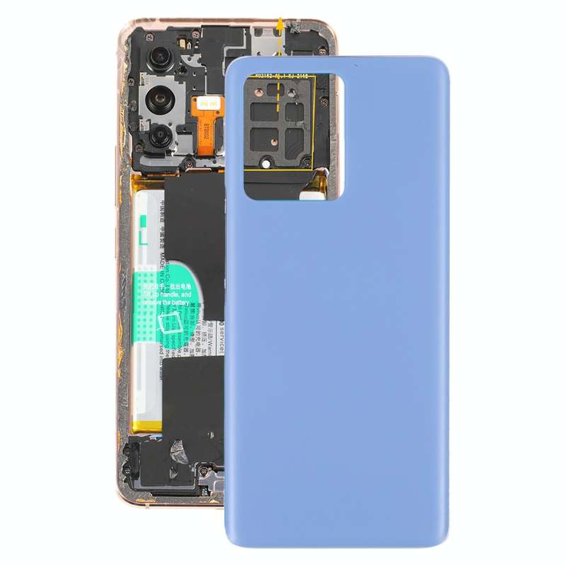 For vivo S12 Pro / V23 Pro V2163A V2132 Glass Battery Back Cover (Blue)