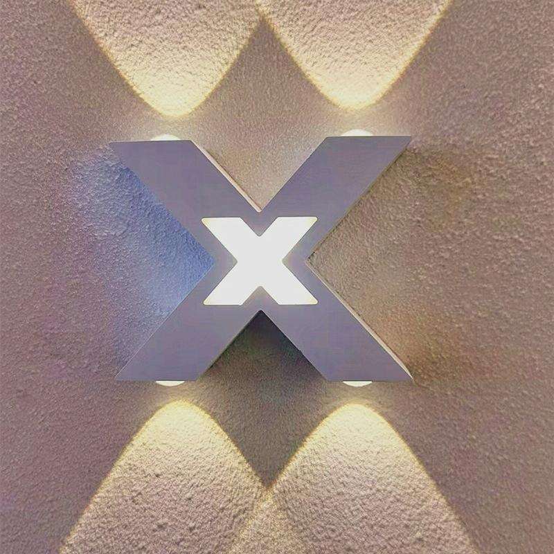 Bedroom Background Wall Lighting Outdoor Courtyard Waterproof Wall Lamp, Light color: Warm White(...