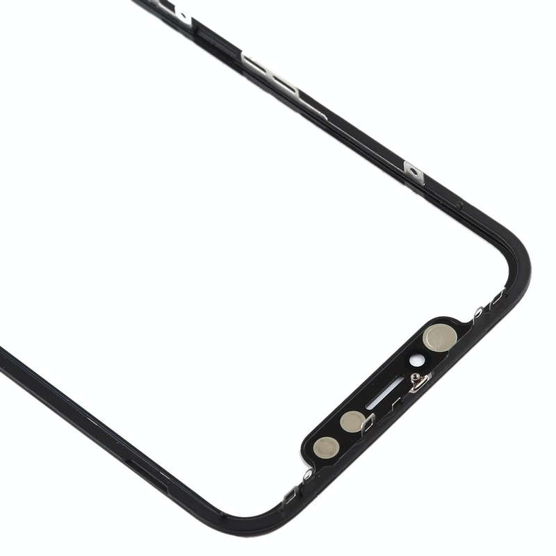 Front Screen Outer Glass Lens with Frame & OCA Optically Clear Adhesive for iPhone 11(Black)
