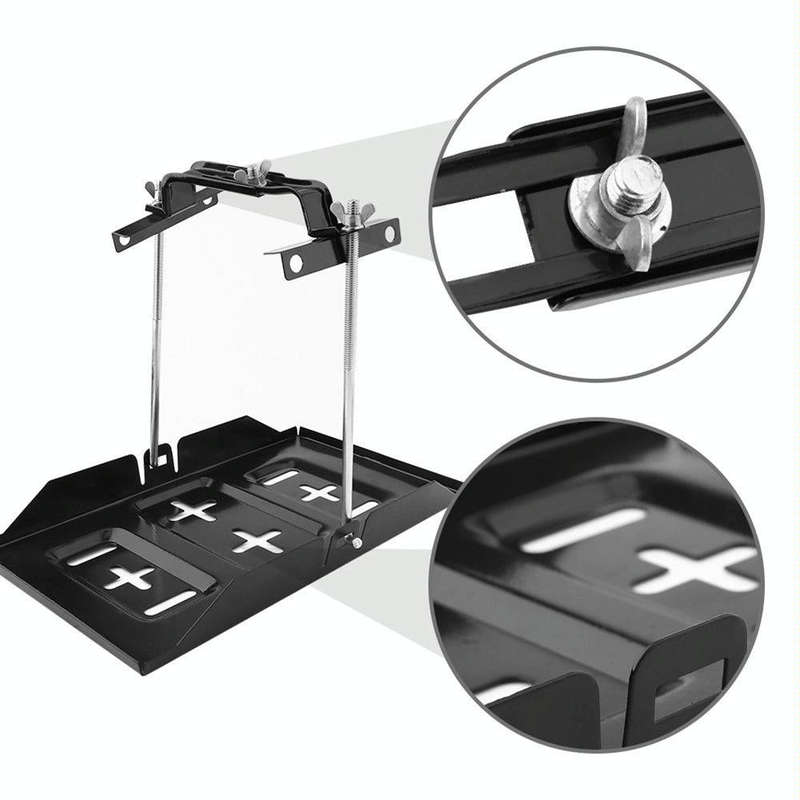 Car Universal Battery Bracket Adjustable Battery Fixed Holder + Base Tray, Size:28.5cm Base + 19c...