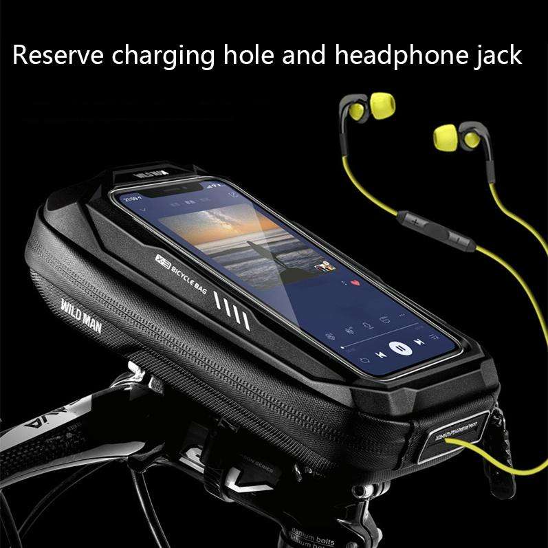 WILD MAN X3 0.5L EVA Hard Shell Bicycle Touch Screen Phone Bag(Black)