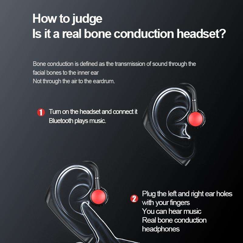 M-618 Bone Conduction Hanging Ear Stereo Bluetooth Headset(Black)