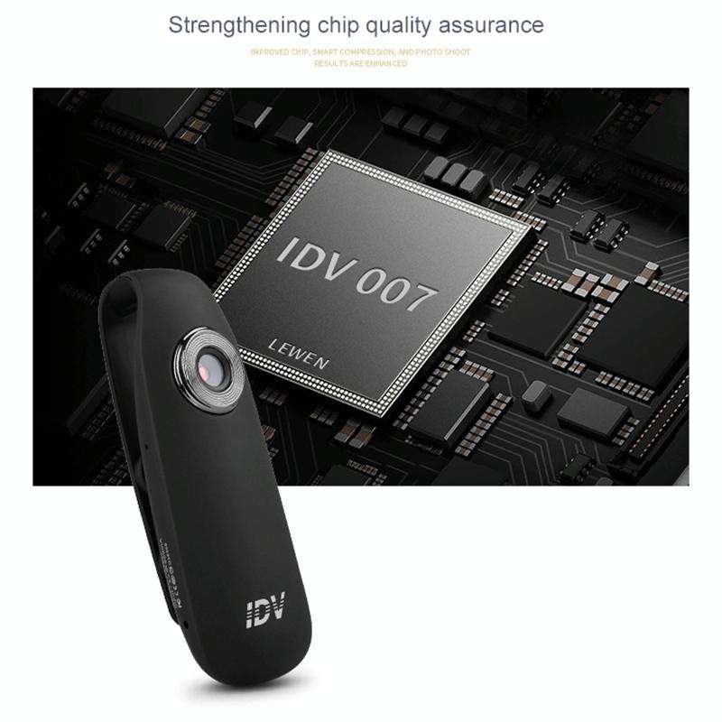 IDV 007 HD 1080P Clip Design Law Enforcement Recorder Portable Mini Monitoring Recorder, Support ...