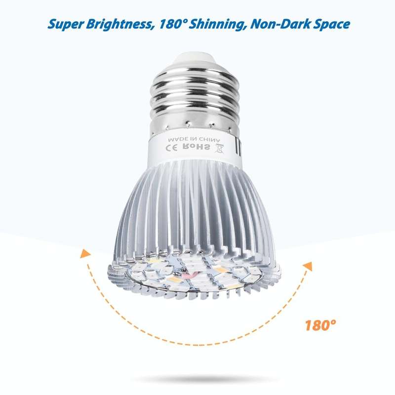 2 PCS LED Plant Growth Lamp Full Spectrum Plant Fill Light Cup, Power: E14 28 Beads