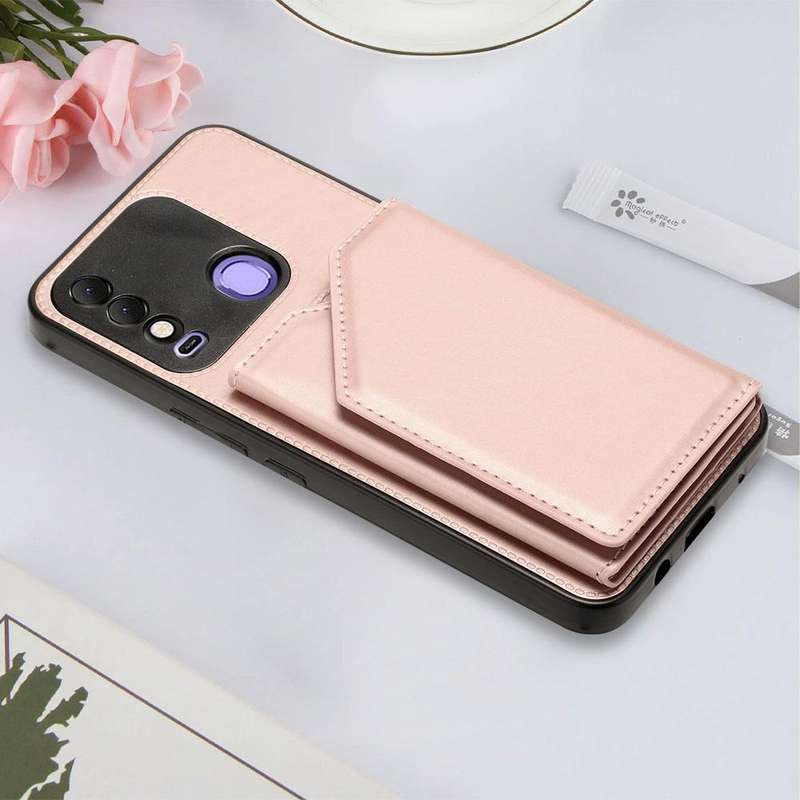 For Tecno Spark 8 Skin Feel PU + TPU + PC Phone Case(Rose Gold)