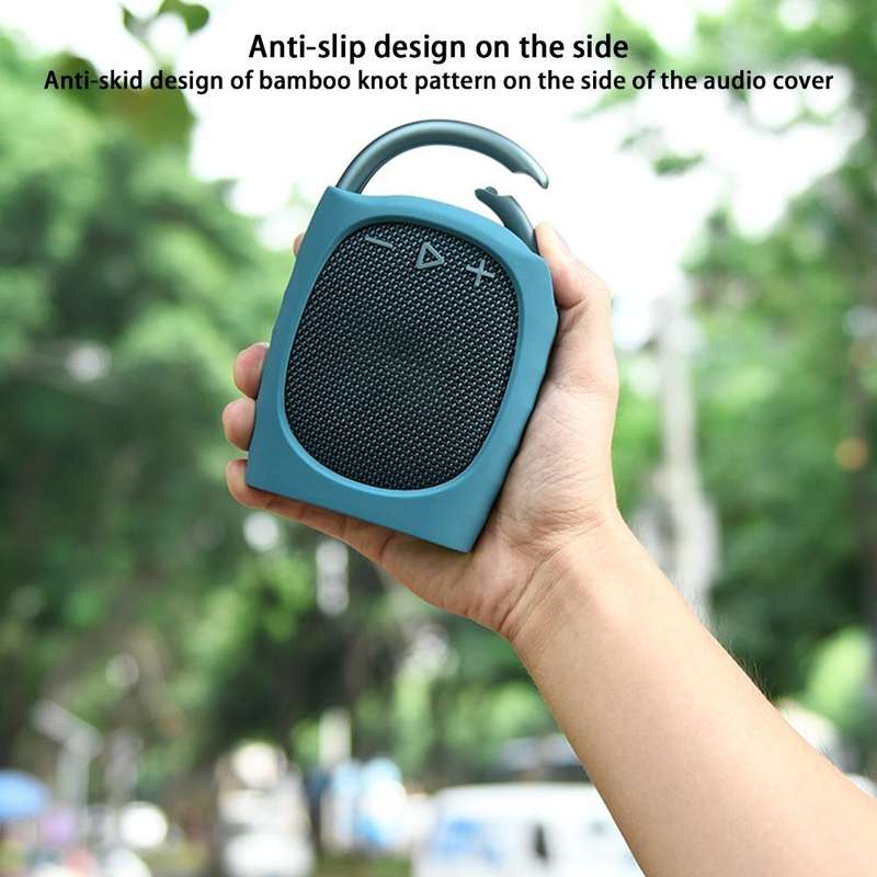 For JBL Clip 4 Bluetooth Speaker Silicone Case Protective Cover With Straps(Pink)