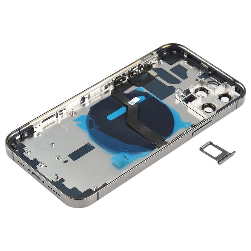 Battery Back Cover (with Side Keys & Card Tray & Power + Volume Flex Cable & Wireless Charging Mo...