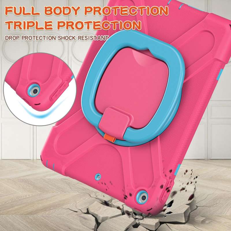 For Apple iPad 10.2 2021 / 2020 / 2019 Contrast Color Silicone + PC Protective Case with Holder &...