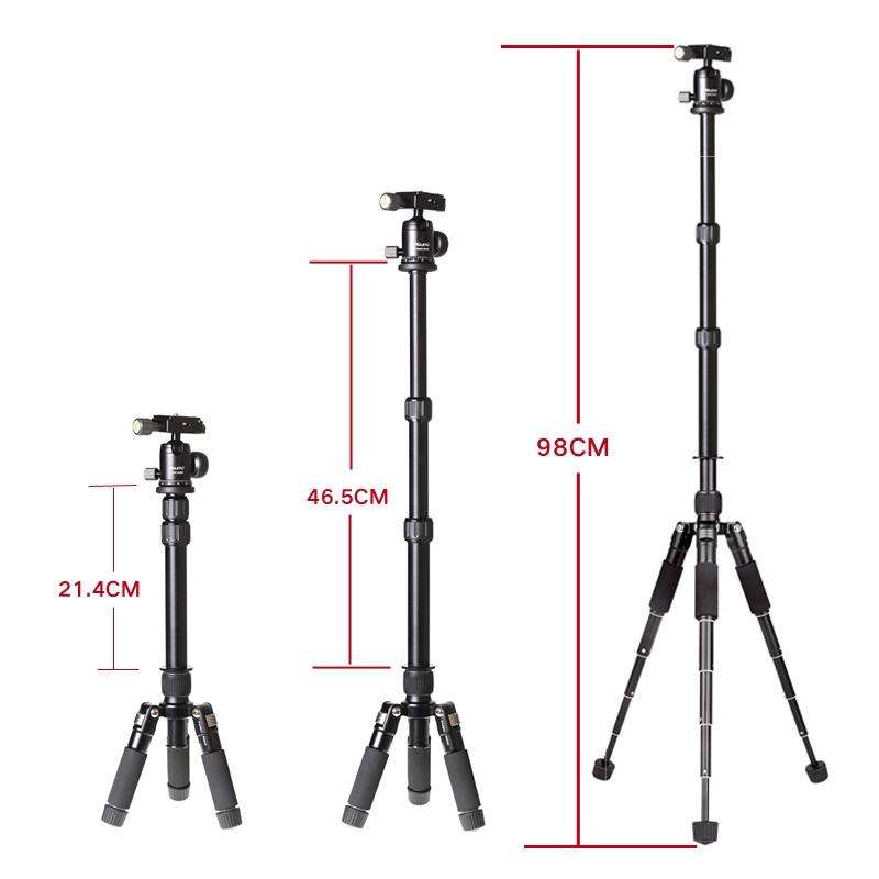 Xiletu FM5S-MINI 5-Section Folding Legs Mini Desktop Tripod Mount(Titanium)