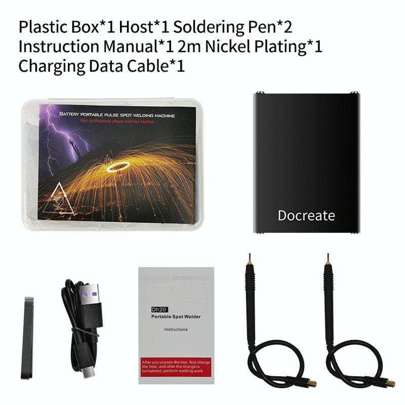 Docreate 18650 Lithium Battery Nickel Band Mini Portable Point Welding Machine With Mobile Power ...