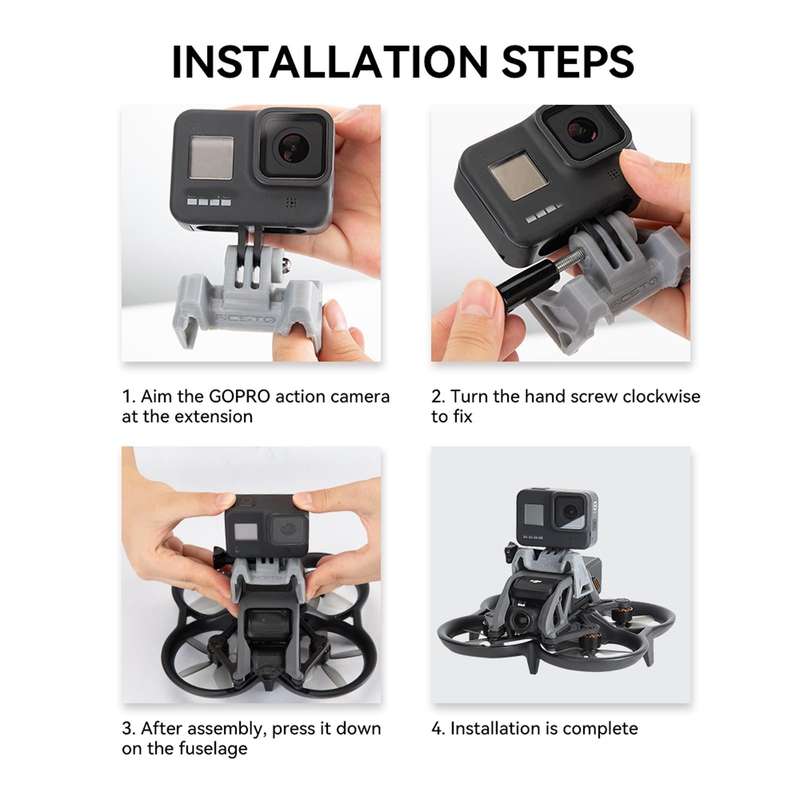For DJI Avata / Action 2/Gopro Hero11 Black RCSTQ Extension Holder Without 1/4 Screw