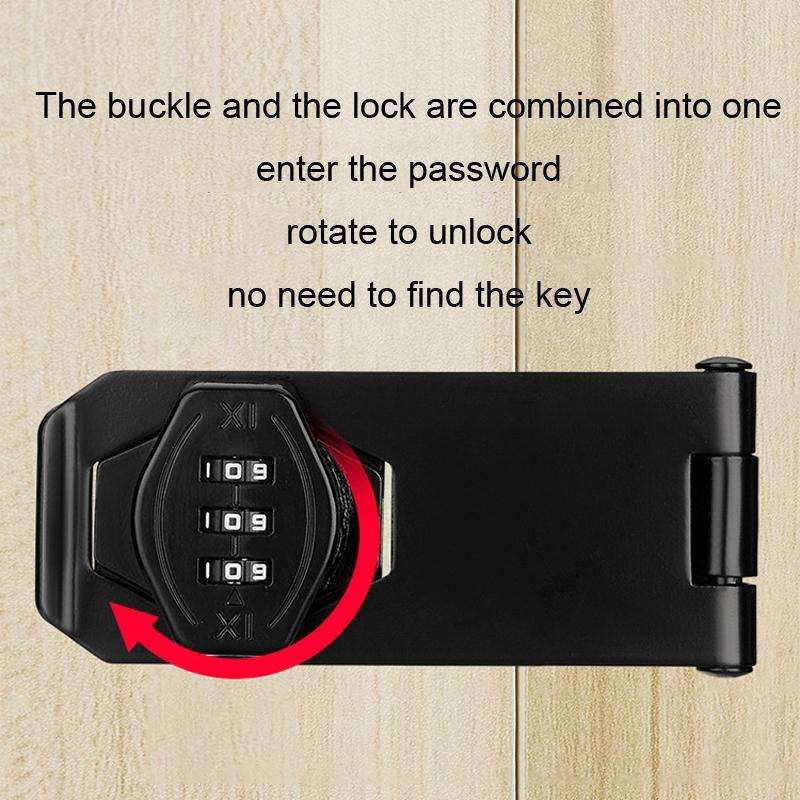 Screw Installation Cabinet Door Combination Lock Anti-Theft Drawer Lock, Style: Two Hole 3 inch S...