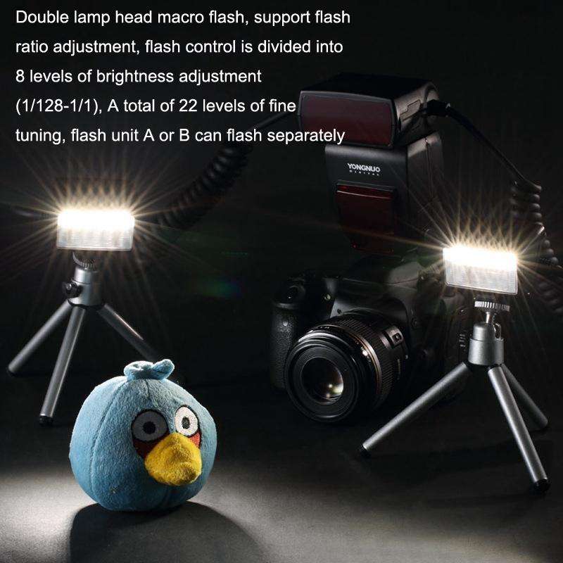 For Canon TTL Oral Insect Insect Teeth Ring Light YONGNUO YN24EX Macro Ring Flash Speedlite(Black)