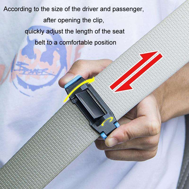 SHUNWEI 1pair Car Safety Belt Limiter Anti-Stranglehold Clip(Black)