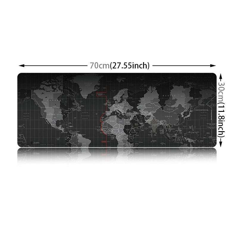Extended Large Anti-Slip World Map Pattern Soft Rubber Smooth Cloth Surface Game Mouse Pad Keyboa...