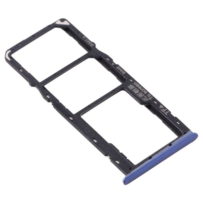 For OPPO Realme C11 RMX2185  SIM Card Tray + SIM Card Tray + Micro SD Card Tray (Blue)