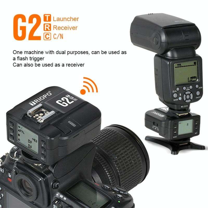 TRIOPO G2 Wireless Flash Trigger 2.4G Receiving / Transmitting Dual Purpose TTL High-speed Trigge...
