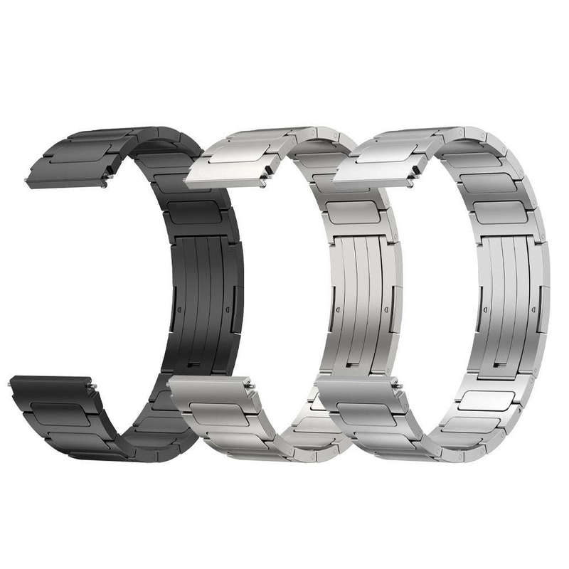 For Garmin Vivoactive 4 22mm I-Shaped Titanium Alloy Watch Band(Grey)