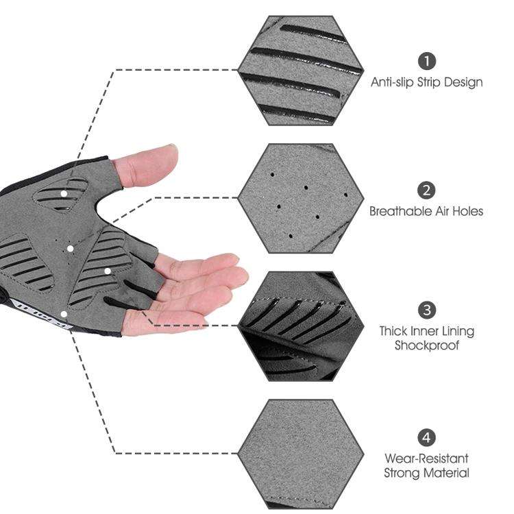 WEST BIKING YP0211210 Mountain Cycling Gloves Half Finger Breathable Anti-Slip Gloves Riding Equi...