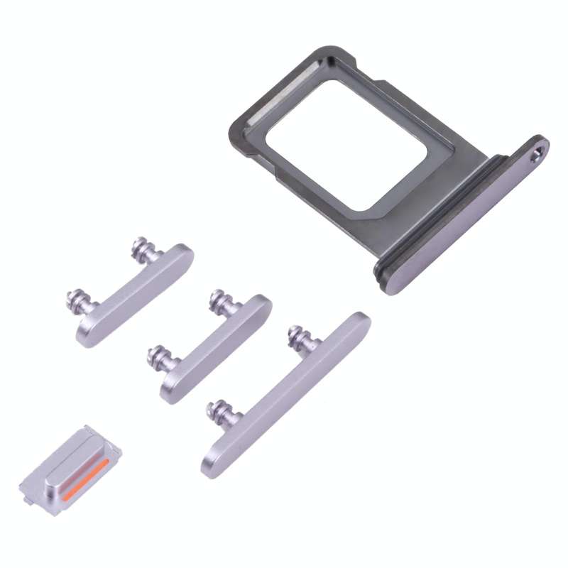 SIM Card Tray + SIM Card Tray + Side Keys for iPhone 14 Pro (Purple)