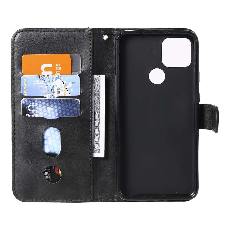 For Google Pixel 5 XL / Pixel 4a 5G Fashion Calf Texture Zipper Horizontal Flip Leather Case with...