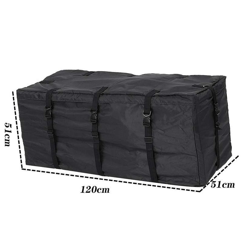 600D Waterproof Cloth Double Zipper 8 Buckle Roof Bag Luggage Bag,Style: Only Roof Bag