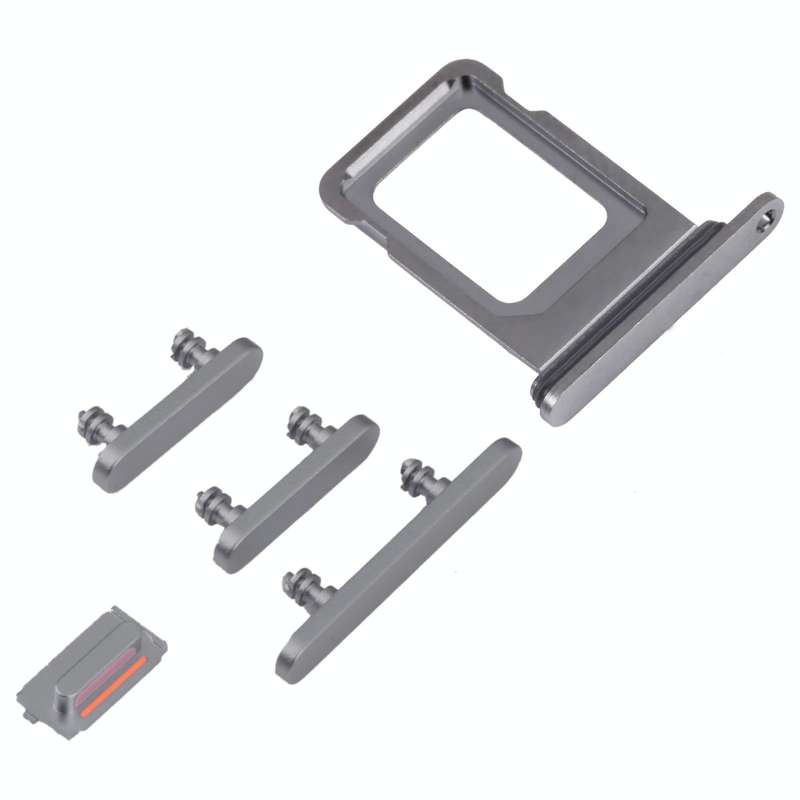 SIM Card Tray + SIM Card Tray + Side Keys for iPhone 14 Pro (Black)